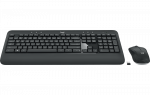 Logitech | MK540 Advanced | Keyboard and Mouse Set | Wireless | Mouse included | Batteries included | US | Black | USB | Wireless connection