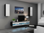 Cama Living room cabinet set VIGO NEW 10 black/white gloss