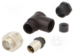 Connector: M9 | plug | male | Plating: gold-plated | 125V | 3A | IP67 | 712