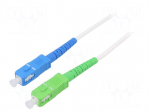 Fiber patch cord | OS2 | SC/APC,SC/UPC | 5m | 9/125um | LSZH | white | LAN