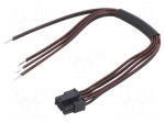 Cable | female | PIN: 8 | 0.2m | 4A | Insulation: PVC | black-red | TLYp