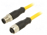 Cable: for sensors/automation | M12 | PIN: 5 | 5m | plug | 250VDC | 250VAC