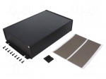 Enclosure: shielding | X: 191mm | Y: 280mm | Z: 68mm | aluminium | black