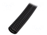 Protective tube | &Oslash;Bundle : 37mm | polypropylene | black | L: 1m