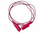 Test lead | 10A | both sides,crocodile clip | Urated: 300V | red