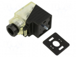Connector: valve connector | plug | form A | 18mm | female | PIN: 3 | 24V