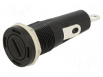 Fuse holder | 6.3x32mm | 20A | 250VAC | on panel | UL94V-2 | polyamide