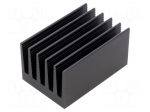 Heatsink: extruded | grilled | black | L: 75mm | W: 50mm | H: 40mm | 2.5K/W