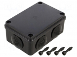Enclosure: junction box | X: 80mm | Y: 120mm | Z: 50mm | ABS,polystyrene