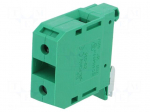 Splice terminal: rail | 125A | 690V | screw terminal | green | 4&divide;35mm2