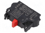 Contact block | 22mm | 45 | front fixing | spring clamps | Contacts: NC