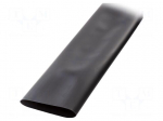 Heat shrink sleeve | glued | 140mm | L: 1m | black | Temp: -15&divide;125&deg;C