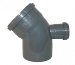 Likums DN110/45&deg;,atzars DN50 135&deg;, PP, pelēks Līkums DN 110/45&deg; ar atzaru DN50,135&deg;