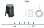 Apaļa &scaron;ahta 212xH230mm MINI &Scaron;ahta elektoventiļiem MINI, apaļa