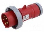 Connector: AC supply 3-phase | plug | male | 16A | 415VAC | IP&S | IP67