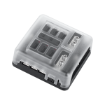 Auto- ja mootorrattatooted, elektroonika, navigatsioon, CB raadio // Auto elektroonikakomponendid : Installatsioonikaablid : Kaitsealused : &Uuml;hendused // Skrzynka bezpiecznik&oacute;w FB-6 z szyną ujemną i LED