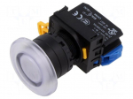 Switch: push-button | 22mm | Stabl.pos: 2 | NO | white | LED | IP65 | YW