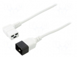 Cable | 3x1.5mm2 | IEC C19 female angled,IEC C20 male | PVC | 3m