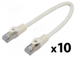 Patch cord | F/UTP | Cat: 6 | RJ45 plug,both sides | stranded | CCA