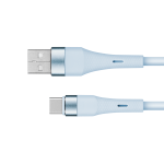 Tahvelarvutid ja tarvikud // USB kaablid // Kabel USB - USB typu C 1 m silikonowy niebieski Kruger&Matz Basic