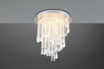 Pomp LED ceiling lamp 45 cm chrome/transparent gaismeklis