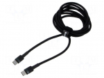Cable | High Speed,USB 2.0 | USB C plug,both sides | 2m | black | 100W