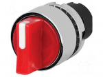 Switch: rotary | 22mm | Stabl.pos: 1 | red | IP65 | prominent | 46 | Pos: 2