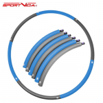 SportVida Foldable Foam surface Hula Hoop 90cm Ring 700gr Grey / Blue