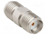 Adapter | SMA female,both sides | Insulation: PTFE | 50&Omega; | 18GHz