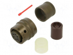 Connector: military | plug | female | PT/451 | 7.5A | 600V | PIN: 6 | olive