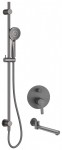 Concealed shower set with bath spout