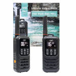 Portable radio station PNI PMR R80 PRO, set of 2 pieces, 0.5W, 16 channels, Waterproof IP67, with LED flashlight, SOS button, VOX, USB-C