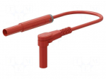 Test lead | 19A | banana plug 4mm,angular banana plug 4mm | red