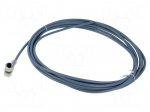 Cable: for sensors/automation | M12 | PIN: 4 | angled | 5m | plug | 30VDC
