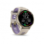 Smart watches Garmin  Forerunner 970, Soft Gold Titanium with French Grey Case and French Grey/Translucent Indigo Band