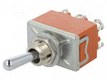 Switch: toggle | Pos: 2 | DPDT | ON-(ON) | 15A/250VAC | 15A/30VDC