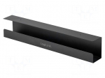 Cable box | black | W: 114mm | L: 600mm | steel | H: 76mm