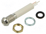 Indicator: LED | prominent | white | 12V | &Oslash;6mm | IP54 | MPC | connectors