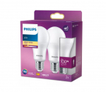 PHILIPS LED 100W A60 E27 Silti balta 2700K matēta 2 gab spuldze 8720169326279 929002306829
