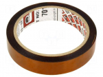 Tape: electrical insulating | W: 19mm | L: 33m | Thk: 0.06mm | brown