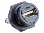 Connector: USB A | UA | straight | IP67 | 1A | Contacts: copper alloy