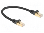 Patch cord | S/FTP | Cat 6a | RJ45 plug,both sides | 0.25m | textile