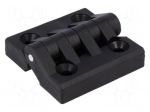 Hinge | Width: 65.2mm | polyamide | black | H: 64mm | Holes no: 4