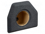 Car loudspeaker enclosure | MDF | gray melange | textil | 15l | 250mm