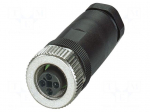 Connector: M12 | plug | PIN: 4 | 63V | straight | IP67 | screw terminal