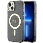 Guess GUHMP14MHCMCGK Hardcase Glitter Gold MagSafe for iPhone 14 Plus / 15 Plus 6.7" / black