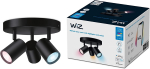 WiZ IMAGEO 3x adjustable spot round plate, LED light (black)