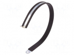 Fixing clamp | &Oslash;Bundle : 160mm | W: 20mm | steel | Cover material: EPDM