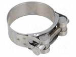 T-bolt clamp | W: 22mm | Clamping: 52&divide;55mm | chrome steel AISI 430