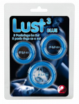 Cock ring set you2toys Lust 3 &mdash; silicone adjustable male rings (2.6 / 3.0 / 3.5 cm), blue